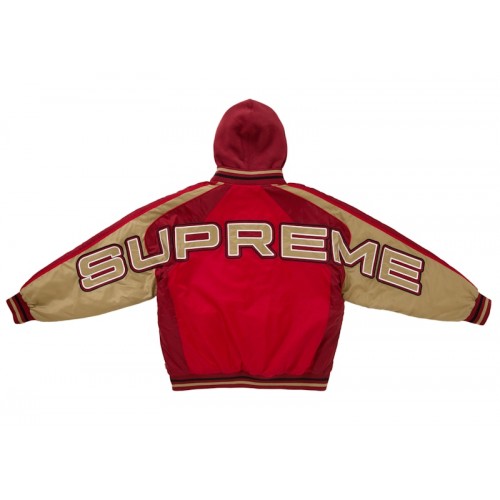 Supreme Hooded Stadium Jacket Red