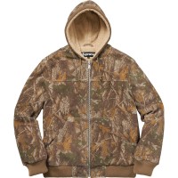 Supreme Hooded Suede Work Jacket Tree Camo