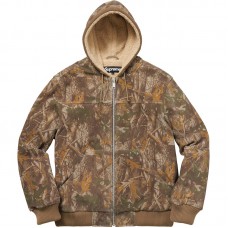 Supreme Hooded Suede Work Jacket Tree Camo
