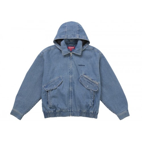 Supreme Hooded Utility Jacket Denim
