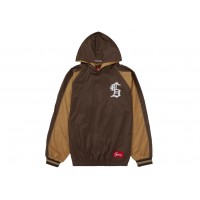 Supreme Hooded Warm Up Pullover Brown