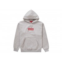 Supreme Inside Out Box Logo Hooded Sweatshirt Heather Grey