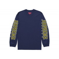 Supreme Intarsia Sleeve L/S Top (FW25) Navy