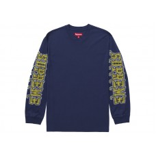 Supreme Intarsia Sleeve L/S Top (FW25) Navy