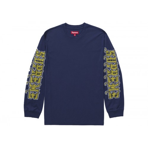 Supreme Intarsia Sleeve L/S Top (FW25) Navy