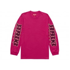 Supreme Intarsia Sleeve L/S Top (FW25) Pink