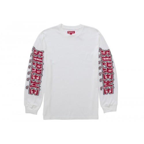 Supreme Intarsia Sleeve L/S Top (FW25) White