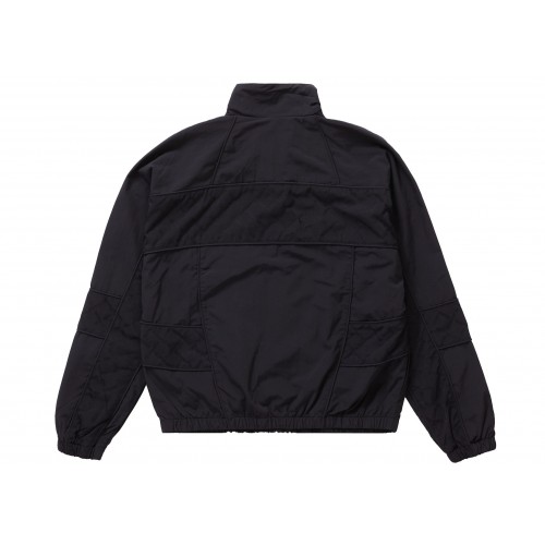 Оригинальный шмот Supreme Jacquard Panel Track Jacket Black - 70см
