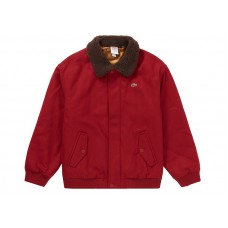 Supreme LACOSTE Wool Bomber Jacket Red