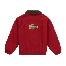 Supreme LACOSTE Wool Bomber Jacket Red