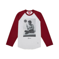 Supreme Larry Clark Sequin Raglan L/S Top Dark Red