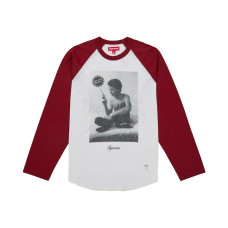 Supreme Larry Clark Sequin Raglan L/S Top Dark Red