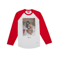 Supreme Larry Clark Sequin Raglan L/S Top Red