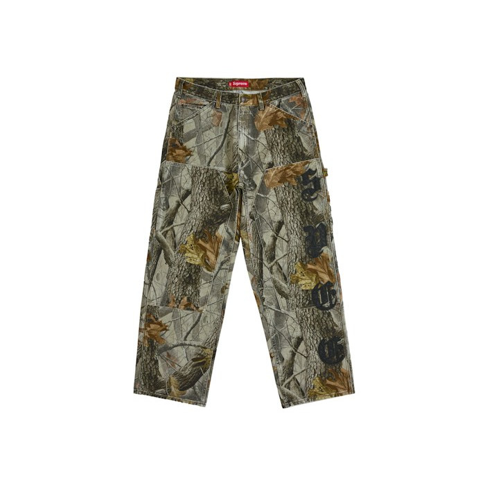 Штаны Supreme Leather Applique Double Knee Painter Pant Realtree Hardwoods Camo Штаны Supreme Leather Applique Double Knee Painter Pant Realtree Hardwoods Camo