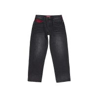 Supreme Leopard Faux Fur Loose Fit Jean Washed Black