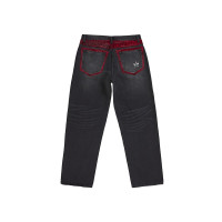Supreme Leopard Faux Fur Loose Fit Jean Washed Black