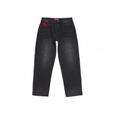 Supreme Leopard Faux Fur Loose Fit Jean Washed Black