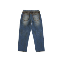 Supreme Leopard Faux Fur Loose Fit Jean Washed Indigo