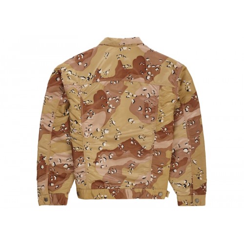 Supreme Levis Nylon Trucker Jacket Chocolate Chip Camo