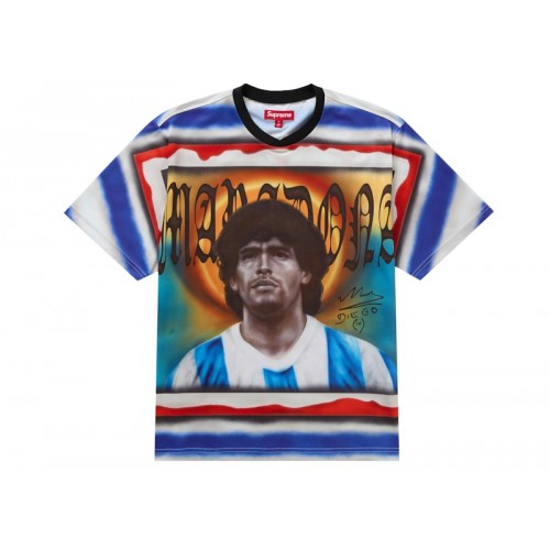 Оригинальный шмот Supreme Maradona Soccer Jersey Multicolor
