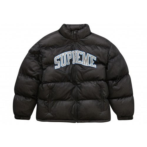 Оригинальный шмот Supreme Mesh Jersey Puffer Jacket Black - 70см
