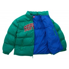 Supreme Mesh Jersey Puffer Jacket Green