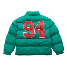 Supreme Mesh Jersey Puffer Jacket Green
