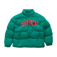 Supreme Mesh Jersey Puffer Jacket Green