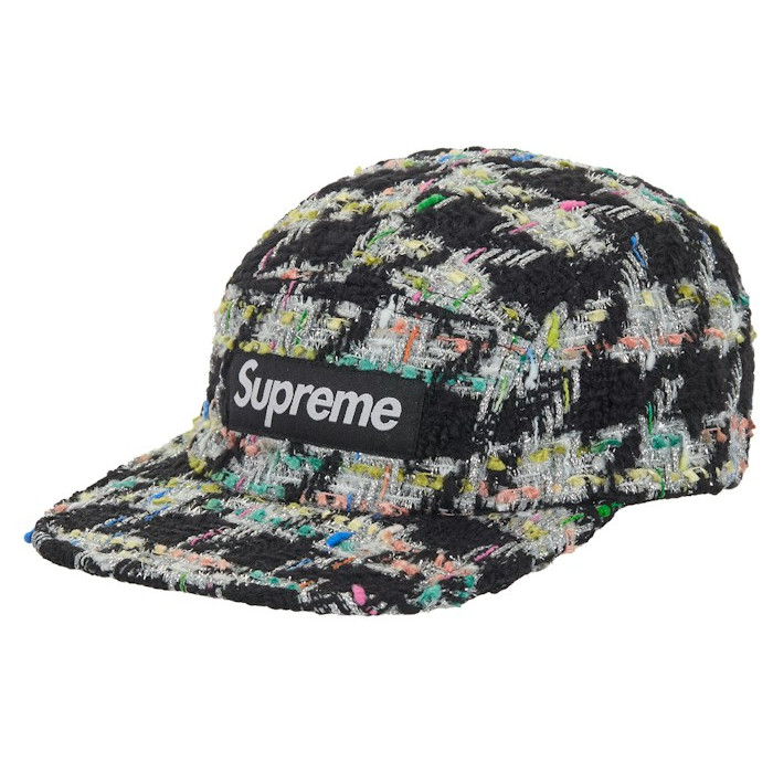 Кепка Supreme Metallic Boucle Camp Cap Black Кепка Supreme Metallic Boucle Camp Cap Black