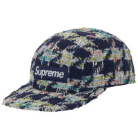 Supreme Metallic Boucle Camp Cap Navy