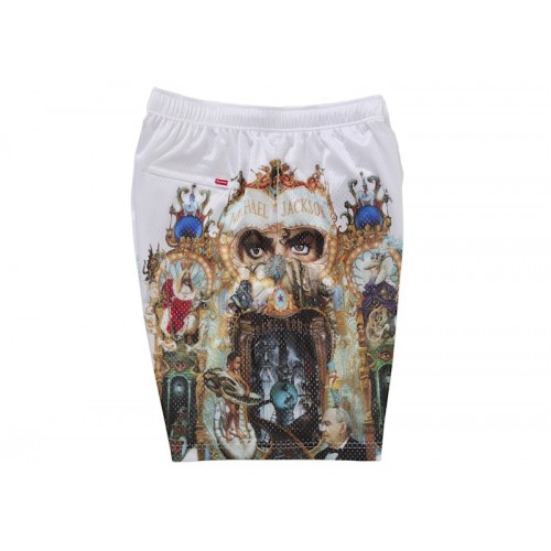 Supreme Michael Jackson Dangerous Mesh Short White