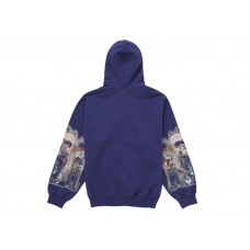 Supreme Michael Jackson Dangerous Zip Up Hooded Sweatshirt Washed Navy