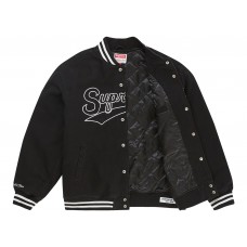 Supreme Mitchell & Ness Doughboy Twill Varsity Jacket Black