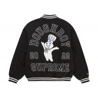 Supreme Mitchell & Ness Doughboy Twill Varsity Jacket Black