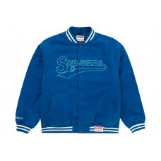 Supreme Mitchell & Ness Doughboy Twill Varsity Jacket Blue