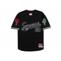 Supreme Mitchell & Ness Downtown Hell Baseball Jersey Black