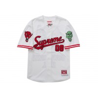 Supreme Mitchell & Ness Downtown Hell Baseball Jersey White