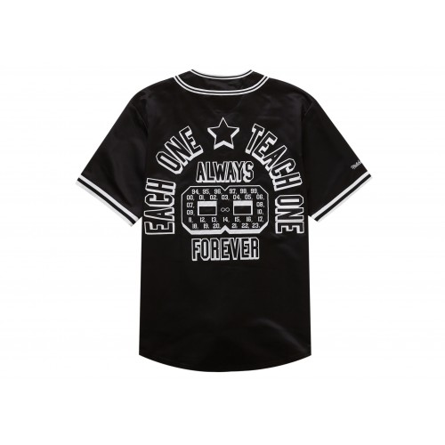 Оригинальный шмот Supreme Mitchell & Ness Satin Baseball Jersey Black