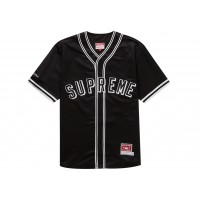 Supreme Mitchell & Ness Satin Baseball Jersey Black