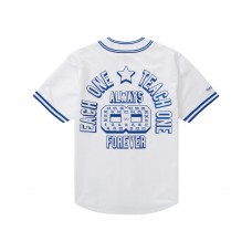 Supreme Mitchell & Ness Satin Baseball Jersey White