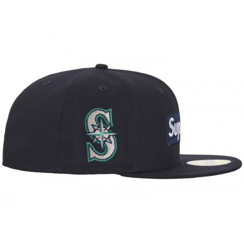 Supreme MLB Teams Box Logo New Era 59Fifty Cap Navy