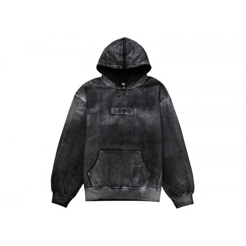 Оригинальный шмот Supreme MM6 Maison Margiela Foil Box Logo Hooded Sweatshirt Black