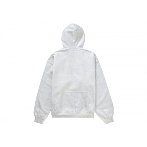 Оригинальный шмот Supreme MM6 Maison Margiela Foil Box Logo Hooded Sweatshirt White