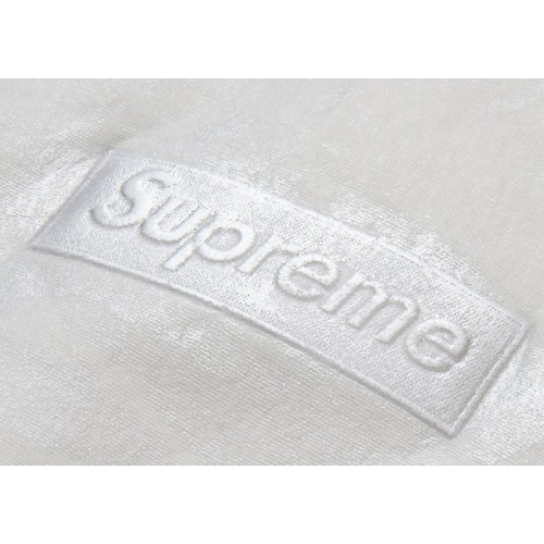 Оригинальный шмот Supreme MM6 Maison Margiela Foil Box Logo Hooded Sweatshirt White