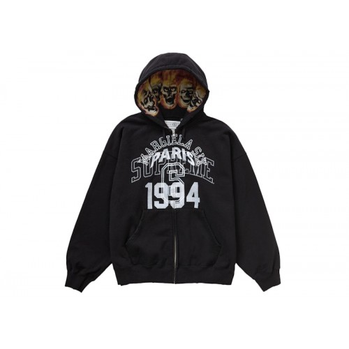 Оригинальный шмот Supreme MM6 Maison Margiela Zip Up Hooded Sweatshirt Black