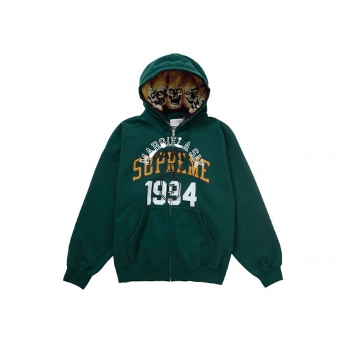 Оригинальный шмот Supreme MM6 Maison Margiela Zip Up Hooded Sweatshirt Dark Green