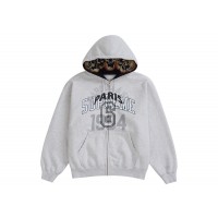 Supreme MM6 Maison Margiela Zip Up Hooded Sweatshirt Ash Grey