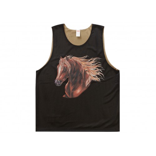 Оригинальный шмот Supreme Mustang Reversible Basketball Jersey Black - 70см