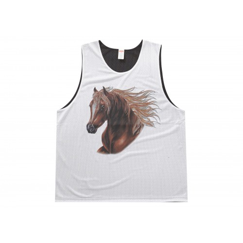 Оригинальный шмот Supreme Mustang Reversible Basketball Jersey White - 70см