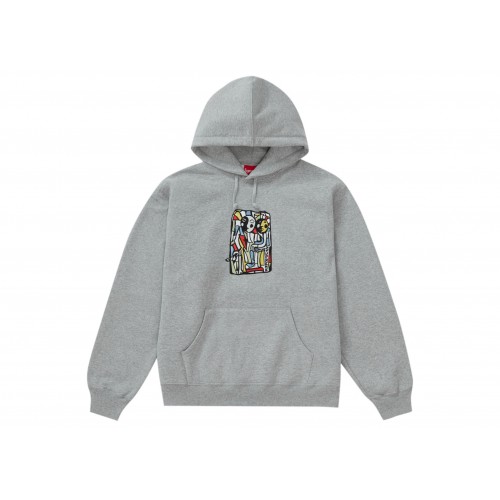 Оригинальный шмот Supreme Neil Blender Mosaic Hooded Sweatshirt Heather Grey